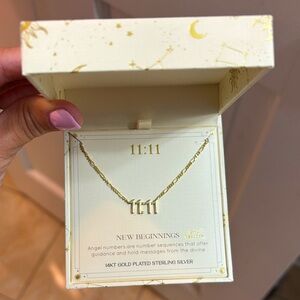 ✨Olivia and Jackson✨ NWT Gold Plated 11:11 Angel Number Necklace 18in Adjustable